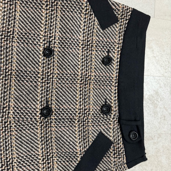 Karen Millen Short Mini Skirt Wool checked plaid - Picture 2 of 8